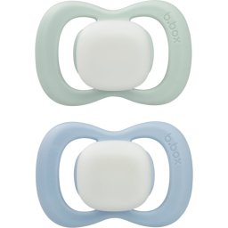 B.Box Glow 0-6m suzetă Sky/Sage 2 buc
