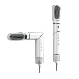 Uscator de par si aparat de coafat AENO HS1 AHS0001, 1200W, 4 viteze, 4 trepte, 7 atasamente, Ionizare, Alb