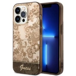Husa Guess GUHCP14XHGPLHC iPhone 14 Pro Max 6.7" ocher hardcase Porcelain Collection