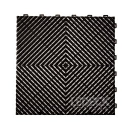 Pardoseala Modulara Plastic PP – Exterior, Garaj Auto, Service, Terasa - NEGRU (preț pe buc)