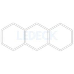Lumină LED Hexagonală Profesională Aluminiu– 3 Module 120x315CM – Service Auto, Detailing, Ateliere, Spații Comerciale
