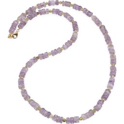 Colier Ametist rondele 5mm si Peridot sfere 3mm