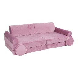 Playset modular canapea premium velvet spuma , roz