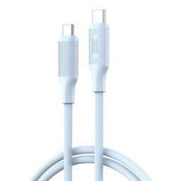 Cablu USB 2.0 type C la USB type C 60W 1m Silicon Blue, XO NB-Q265B