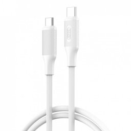 Cablu USB 2.0 type C la USB type C 60W 1m Silicon Alb, XO NB-Q265B