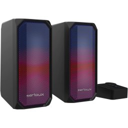 Boxe gaming 2.0 Serioux Kyro X522, Iluminare RGB, Bluetooth, Negru