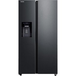 Side by side Toshiba GR-RS755WI-PMJ(05), 568 l, No Frost, Clasa E, Ice Maker 3 in 1, Wifi, Inox/Negru