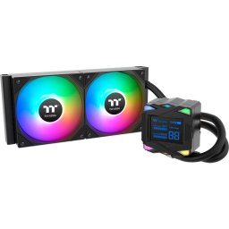 Cooler lichid Thermaltake LA240-S ARGB LCD, 2.4 inch display, 350W TDP, Negru