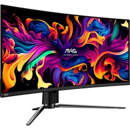 Monitor curbat pentru gaming MSI MAG 341CQPDE, Display 34.2" UWQHD 3440 x 1440, QD-OLED, Adaptive-Sync, HDR, 175Hz, Negru