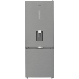 Combina Frigorifica Whirlpool WHK2 6493W X5E, Vol net total 490 l (Frigider 340 + Congelator 150), Clasa energetica D, Inaltime192.0 cm, Display pe usa, Dispenser de apa, Inox perlat