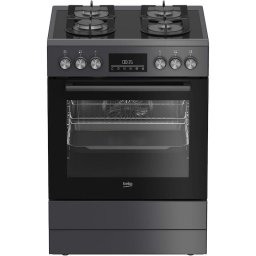 Aragaz mixt Beko FBM62330GADSN, Gaz, 4 arzatoare, Aprindere integrata, Cuptor electric, 72 l, 8 functii, Clasa A, 60 cm, Antracit