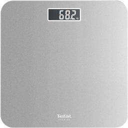 Cantar de baie TEFAL Premiss PP1801V0, capacitate 160 kg, pornire/oprire automata, platforma sticla securizata, argintiu