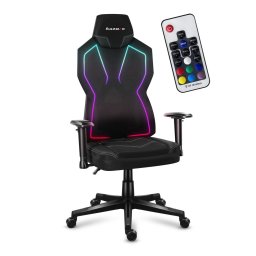 Scaun gaming Huzaro Combat 6.2 LED RGB, material Mesh, cu cotiere reglabile, 140 kg, Negru