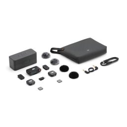 Kit microfon wireless DJI Mic 3, 2x microfon, 1x receptor, 1x statie incarcare, Wireless, Omnidirectional, Raza Actiune 400m, Autonomie microfon 8h, Autonomie receptor 10h