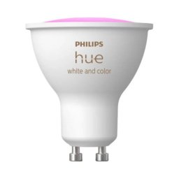 Bec inteligent LED Philips Hue GU10, putere 4.2 W, 400 lm, Wi-Fi, Bluetooth, Alb si color