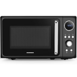 Cuptor cu microunde Heinner HMW-MD20DRBK, 20L, Control digital, 800W, Afisaj digital, 5 trepte de putere, timer, timp maxim de gatire 95 min, functie decongelare, Negru