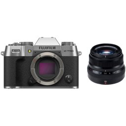 Aparat Foto Mirrorless Fujifilm X-T50, 40.2MB + Obiectiv XF 35mm F2.0 R WR, Argintiu