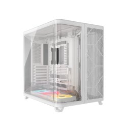 Carcasa Corsair AIR 5400 LX-R RGB LINK, Triple Chamber, Panoramic Glass, Mid-Tower, Alb