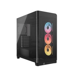 Carcasa Corsair Frame 4500X LX-R RGB, Mid Tower, cu 3 ventilatoare incluse 120mm LX-R RGB, Negru