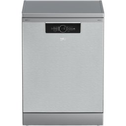 Masina de spalat vase independenta Beko BDFN36540XP, 15 seturi, 6 programe, Clasa C, Auto Glass Shield, SteamGloss, Sertar Tacamuri, Fast+, 60 cm, Inox