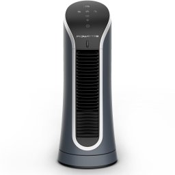 Ventilator mini turn Rowenta Eole Compact VU6220F0, 11W, 6 trepte de viteza, ecran LED, oprire automata, timer 8 ore, design compact, functie de noapte, negru & albastru