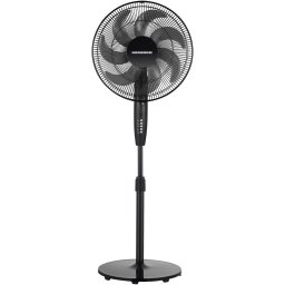 Ventilator cu picior Heinner HSF-M750D-BK, 50W, 7 palete, timer: 7h, control digital, telecomanda, functie oscilatie 85°, 3 trepte de viteza, 3 moduri: natural, noapte, normal, inaltime ajustabila, inaltime max 130cm, negru