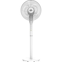 Ventilator cu picior Heinner HSF-L360WH, 2 in 1, 65W, inaltime ajustabila, functie oscilare 360°, timer: 8h, control digital, indicatori led, telecomanda, 3 trepte de viteza, 3 moduri: natural, noapte, normal, inaltime 136 cm, alb