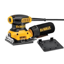 Slefuitor orbital cu foaie abraziva DeWALT DWE6411, 230 W, 14.000 OPM, 1.6 mm dimensiune orbita + sac colector cu conexiune integrata de extragere a prafului, Negru-Galben