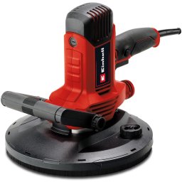Slefuitor pentru gips carton Einhell TC-DWS 225 ,1220 W, disc de slefuit cu margine cu perie, aspiratie integrata a prafului, inclusiv 6x smirghel Ø 225 mm, Negru-Rosu