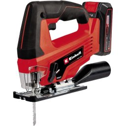 Ferastrau pendular pe acumulator Einhell Power X-Change TC-JS 18 Li, 18 V, functie de cursa pendulara, adaptor de aspiratie, 1 acumulator de 2.5 Ah, incarcator, geanta