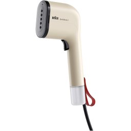 Aparat de calcat vertical cu abur BRAUN GS3012BG, 1100W, abur variabil 20 g/min, rezervor detasabil 70 ml, tehnologie FastSteam, tehnologie iCare, incalzire rapida 30 sec, husa calatorie, accesoriu scame, bej