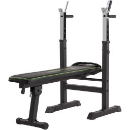 Banca exercitii multifunctionala Tunturi WB20, greutate maxima utilizator 120 kg, Verde-Negru