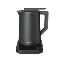 Fierbator Haier HKE7W 011, Capacitate maxima 1,3l, Interval de temperatura 37-100, 2200 (W), Gri inchis