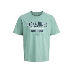 Jack & Jones Plus Tricou albastru noapte / verde mentă / alb