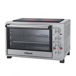 Cuptor electric cu plita ceramica Finlux FCO-42SRL, 42 L, Functionare concomitenta cuptor si plita, Rotisor, Tava, Inox