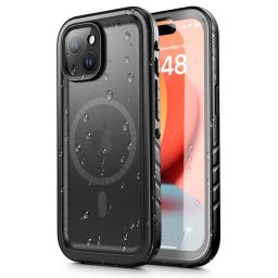 Husa Tech-Protect Tech Protect ShellBox MagSafe protecție IP68 compatibilă MagSafe neagră - Husă telefon - compatibil cu Apple iPhone 15 - MagSafe