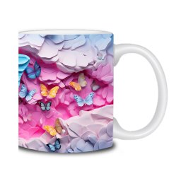 Cana cu fluturi 3D roz