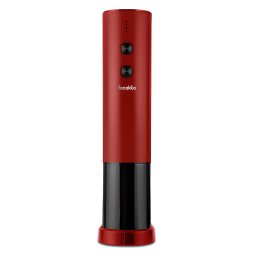 Deschizator de Vin Electric USB, Rosu, 13W , Deschidere Rapida in 6 Secunde, Taietor de Folie Inclus