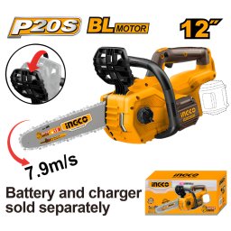 Motofierastrau Electric 20V Brushless , Fara Baterie, Lama 12 , Ungere Automata, 900