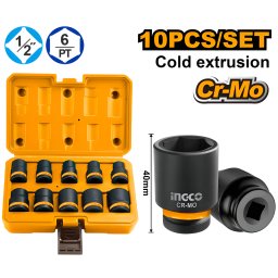 Trusa de Tubulare Scurte pentru Impact 1 2 , 10 Piese