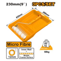Trafalet cu Tava si Rezerva , Set 3 bucati, 230 mm, microfibra