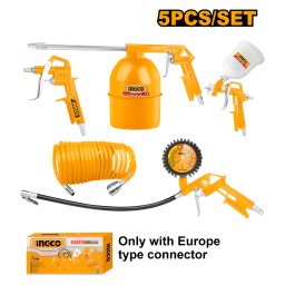 Trusa Pneumatica de Vopsit 5 piese , Vas Sus, Pistol, Furtun, Spalare, Umflare