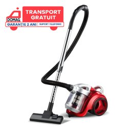 Aspirator fara sac 1600W, 2.5L, Control Viteza, Rebobinator Automat, Duze Incluse