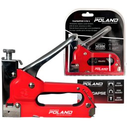 Capsator Tapiterie 3 in 1 , Compatibil cu Capse U, T si Standard, Reglaj Forta, 600 Capse Incluse