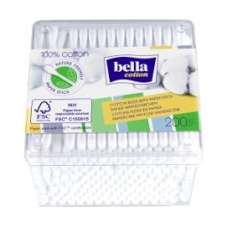 Betisoare Igienice cu 100% Bumbac Bella, 200 Bucati