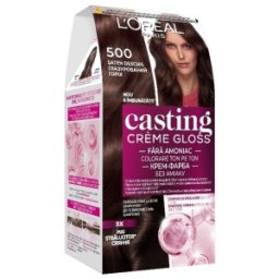 Vopsea de Par Semi-Permanenta fara Amoniac L'Oreal Paris Casting Creme Gloss 500 Saten Deschis, 180 ml