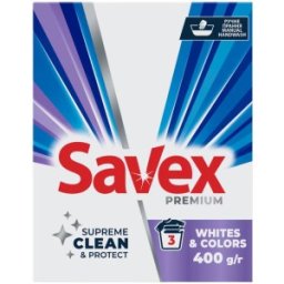 Detergent Manual Savex Whites & Colors, 3 Spalari, 400 g