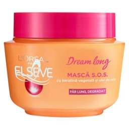 Masca de Par L'Oreal Paris Elseve S.O.S. Dream Long pentru Par Lung, Deteriorat, 300 ml
