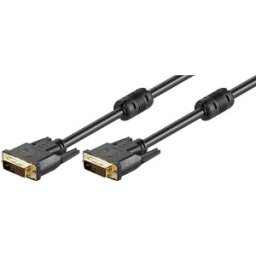 Cablu DVI-D 24+1p Tata - DVI-D 24+1p Tata, 5m, Goobay