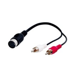 Cablu Audio / Video DIN 5p Mama - 2 x RCA Tata, 0.2m, Goobay
